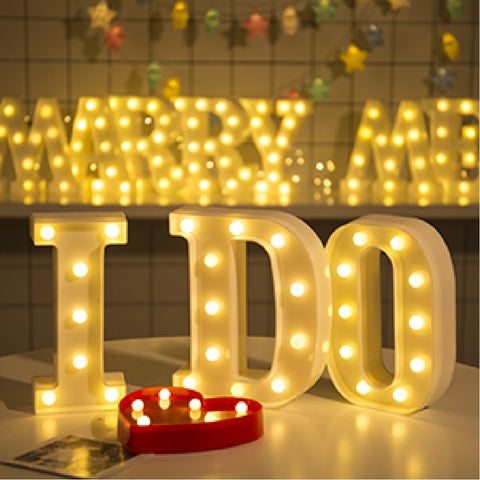 LED Marquee Letter Lights Sign Home Party Wedding Decoration Lights Letter -V