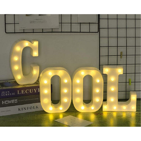 LED Marquee Letter Lights Sign Home Party Wedding Decoration Lights Letter -W