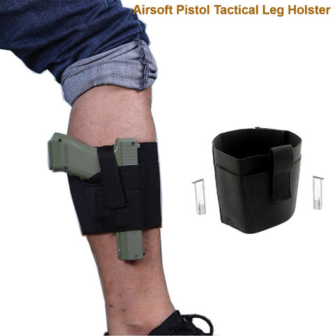 Airsoft Pistol Outdoor Tactical Leg Holster Pouch - Black