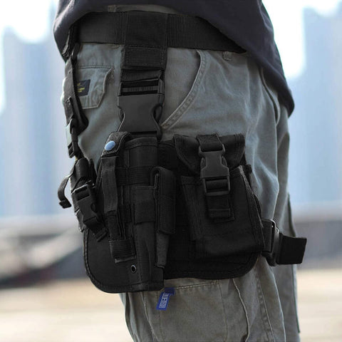 Military Tactical Drop Leg Bag Holster Fanny Thigh Pack Motorcycle Waist Pouch