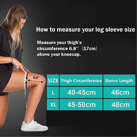 Knee Pad Knee Brace Full Leg Sleeves Long Compression - L