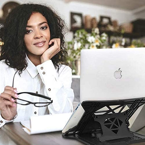 Laptop Stand Laptop Holder Adjustable Heights Rotating - White