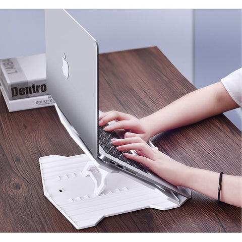 Laptop Stand Laptop Holder Adjustable Heights Rotating - White