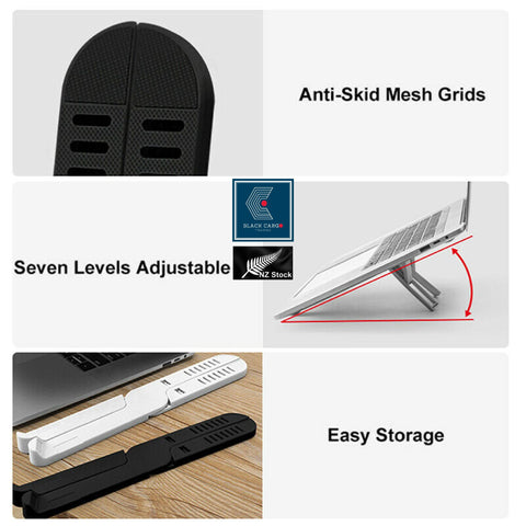 Laptop Stand Laptop Holder Ergonomic Portable adjustable heights- White