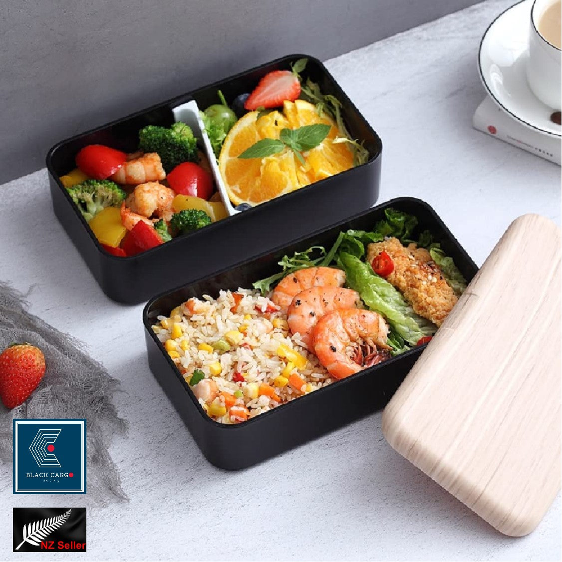 2 Tier Bento Lunch Box Japanese Style for Kids Adult - Referdeal