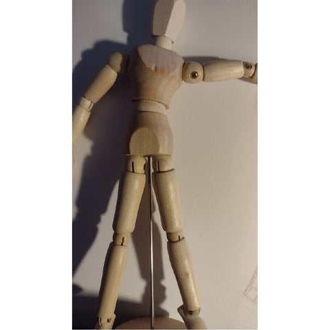 Wood Artist Drawing Manikin Articulated Mannequin with Base and Flexible Body 14 Jointed Doll