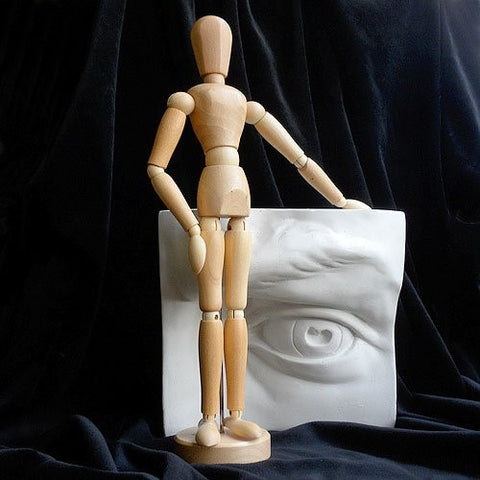 Wood Artist Drawing Manikin Articulated Mannequin with Base and Flexible Body 14 Jointed Doll