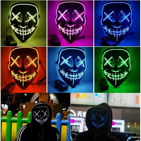 LED Party Glow Mask - Blue