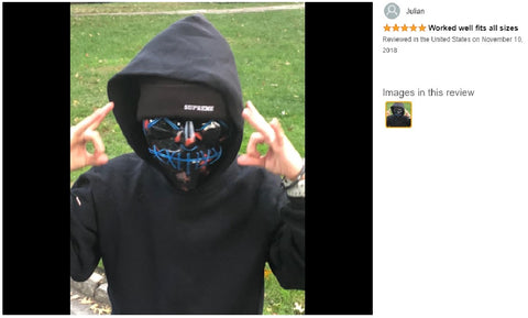 LED Party Glow Mask - Blue