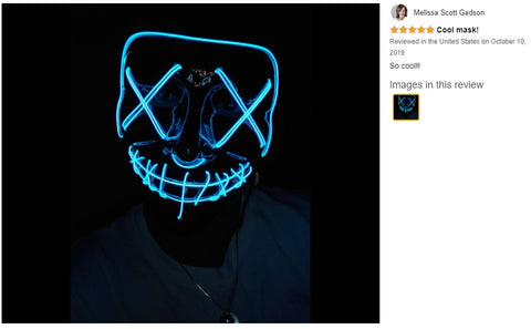 LED Party Glow Mask - Blue