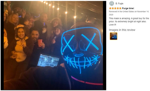 LED Party Glow Mask - Blue