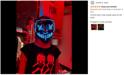 LED Party Glow Mask - Blue