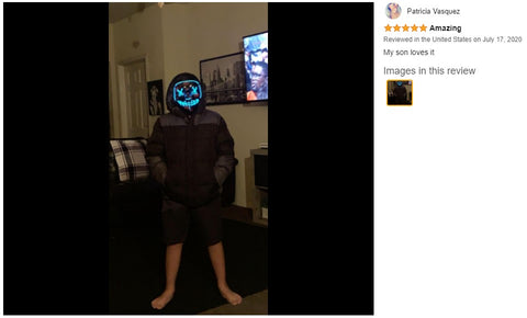 LED Party Glow Mask - Blue