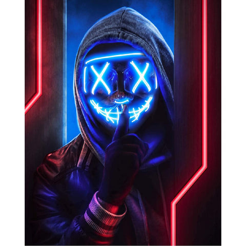 LED Party Glow Mask - Blue