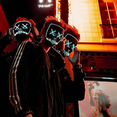 LED Party Glow Mask - Blue