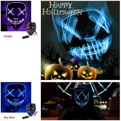 LED Party Glow Mask - Blue