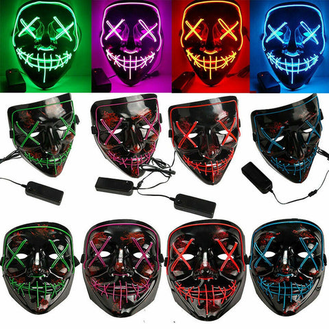 LED Party Glow Mask - Blue