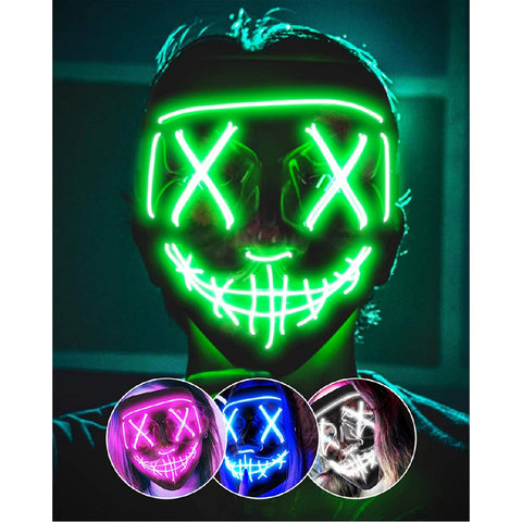 LED Party Glow Mask - Green