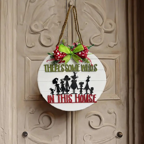 Christmas Wreath Christmas Tree Decorations Grinch Door Hanger