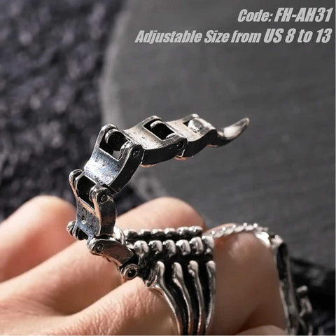 Men's Ring Vintage Gothic Scorpion Full Finger Opening Ring Jewellery
