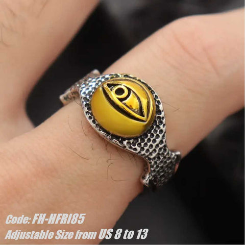 Men's Ring Retro Eye of Sauron Mordor's Eye Opening Ring Jewellery