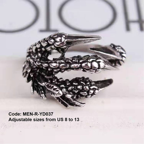 Men's Ring Vintage Dragon Claws Ring Gothic Style Opening Ring Jewellery