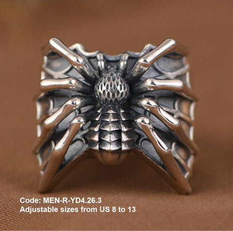 Men's Ring Vintage Steampunk Stereoscopic Spider Ring Fashion Gothic Jewellery