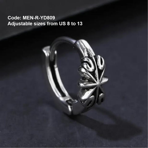 Men's Ring 925 Sterling Silver Antique Style Gothic Iron Cross Ring Jewellery