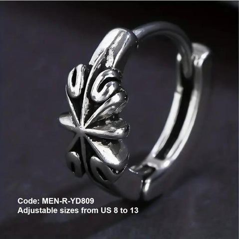 Men's Ring 925 Sterling Silver Antique Style Gothic Iron Cross Ring Jewellery