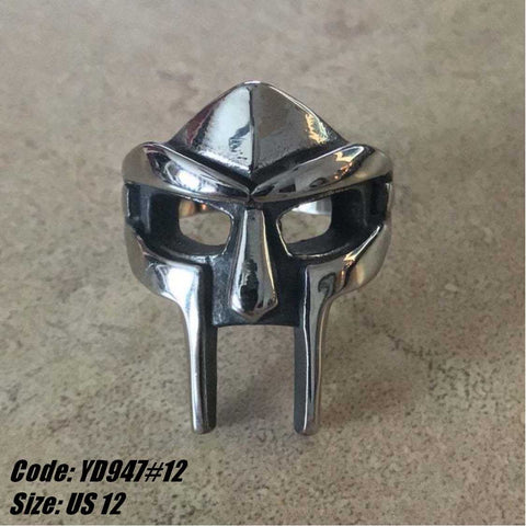 Men's Ring MF Doom Ring Alien Mask Pharaoh Ring Jewellery Size 12