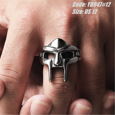 Men's Ring MF Doom Ring Alien Mask Pharaoh Ring Jewellery Size 12