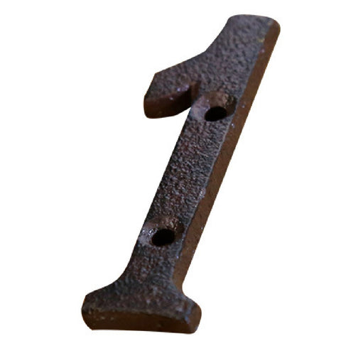 Cast Iron House Number Letter Box Numbers - Number 1