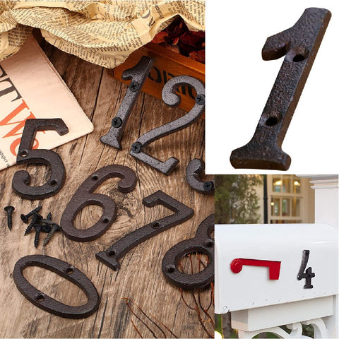 Cast Iron House Number Letter Box Numbers - Number 1