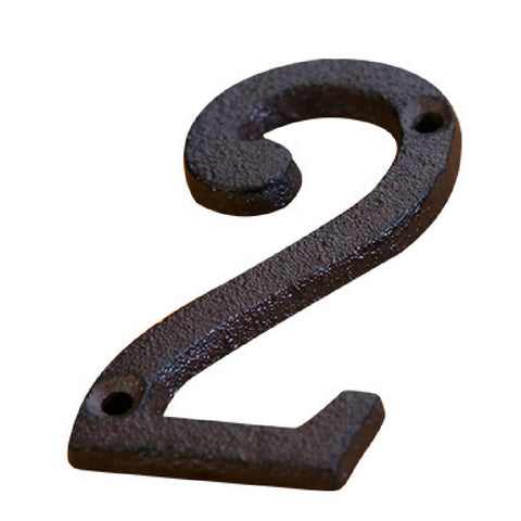 Cast Iron House Number Letter Box Numbers - Number 2