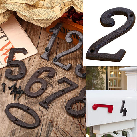 Cast Iron House Number Letter Box Numbers - Number 2