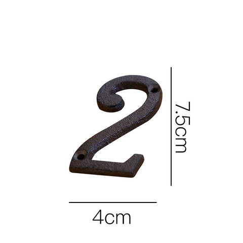 Cast Iron House Number Letter Box Numbers - Number 2