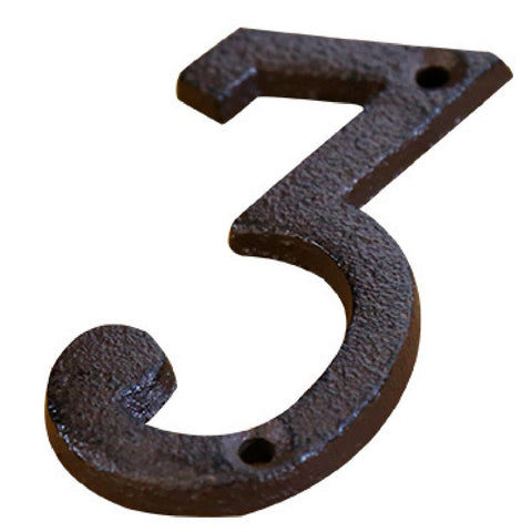 Cast Iron House Number Letter Box Numbers - Number 3