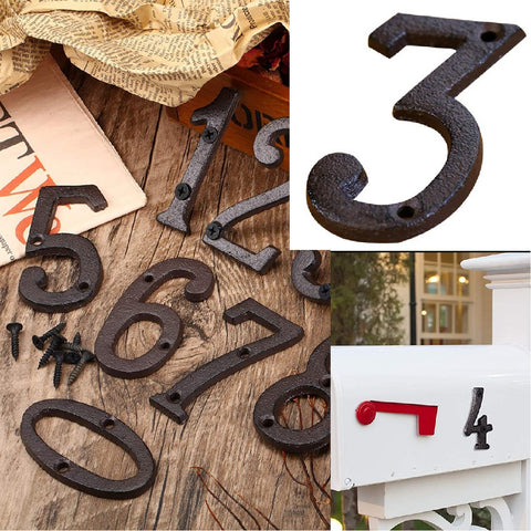 Cast Iron House Number Letter Box Numbers - Number 3