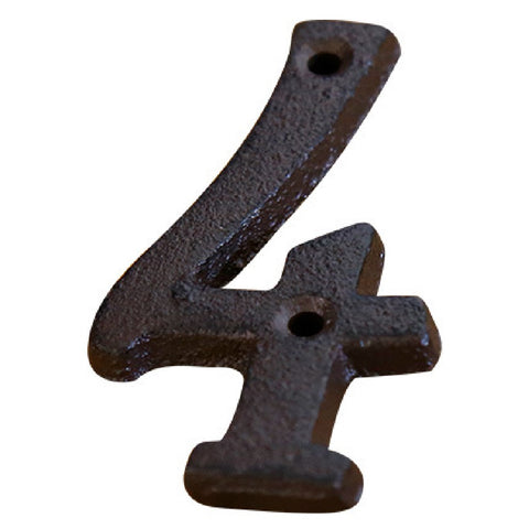 Cast Iron House Number Letter Box Numbers - Number 4