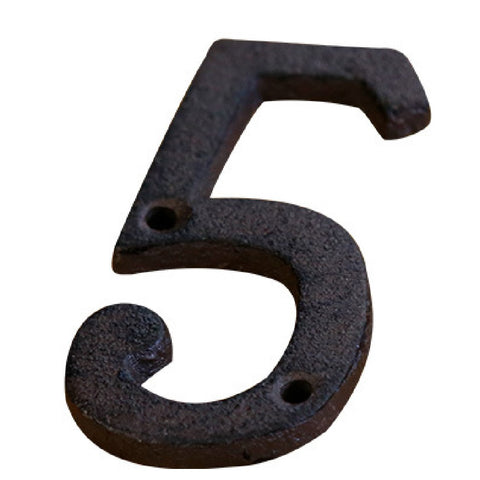 Cast Iron House Number Letter Box Numbers - Number 5