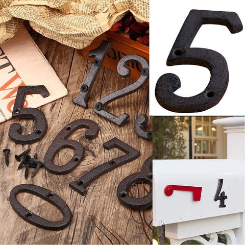 Cast Iron House Number Letter Box Numbers - Number 5