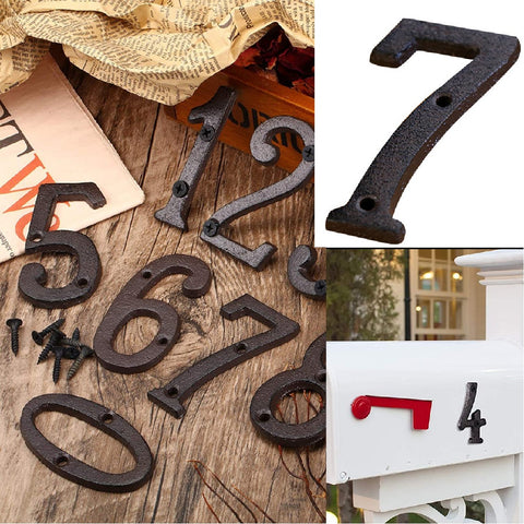 Cast Iron House Number Letter Box Numbers - Number 7