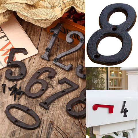 Cast Iron House Number Letter Box Numbers - Number 8