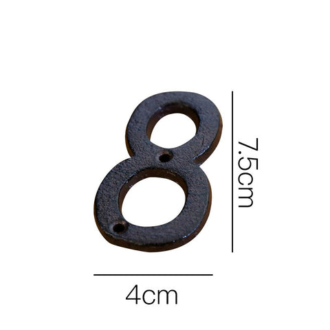 Cast Iron House Number Letter Box Numbers - Number 8