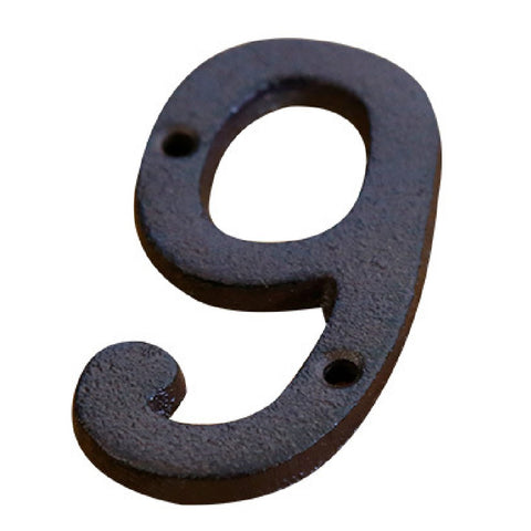 Cast Iron House Number Letter Box Numbers - Number 9