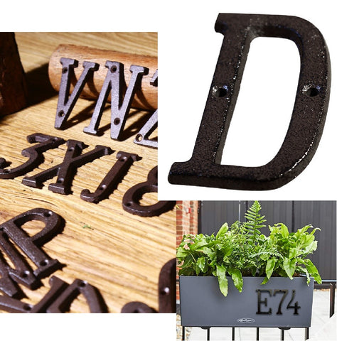 Cast Iron House Number Letter Box Numbers - Letter D