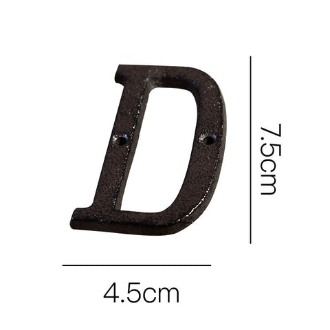 Cast Iron House Number Letter Box Numbers - Letter D