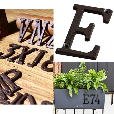 Cast Iron House Number Letter Box Numbers - Letter E