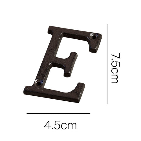 Cast Iron House Number Letter Box Numbers - Letter E