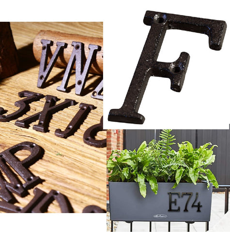 Cast Iron House Number Letter Box Numbers - Letter F